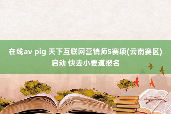 在线av pig 天下互联网营销师S赛项(云南赛区)启动 快去小要道报名