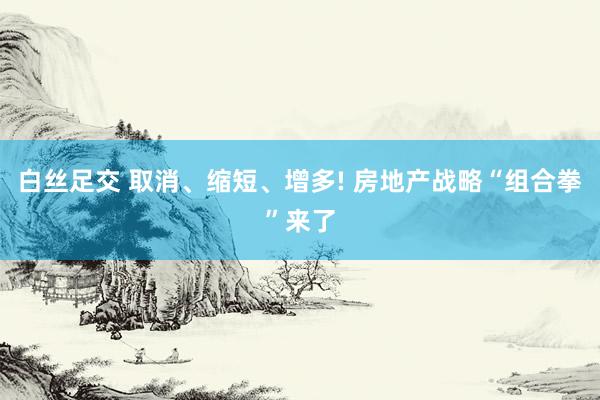 白丝足交 取消、缩短、增多! 房地产战略“组合拳”来了