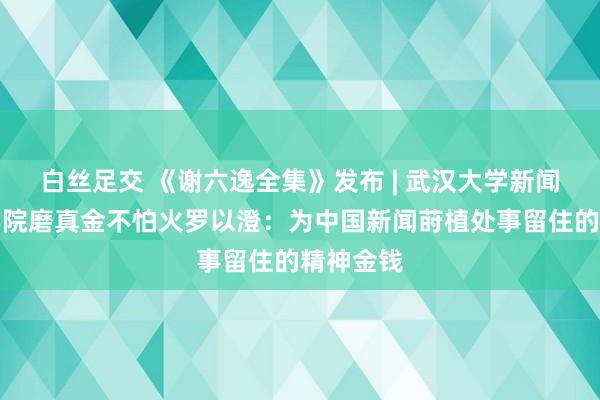 白丝足交 《谢六逸全集》发布 | 武汉大学新闻与传播学院磨真金不怕火罗以澄：为中国新闻莳植处事留住的精神金钱