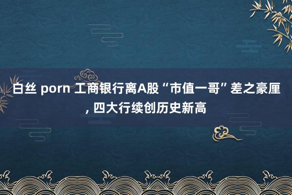 白丝 porn 工商银行离A股“市值一哥”差之豪厘, 四大行续创历史新高