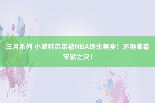 三月系列 小波特弟弟被NBA终生禁赛！还濒临着牢狱之灾！