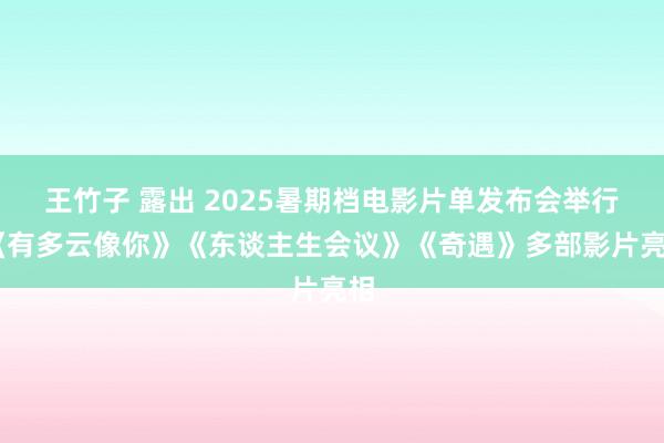 王竹子 露出 2025暑期档电影片单发布会举行 《有多云像你》《东谈主生会议》《